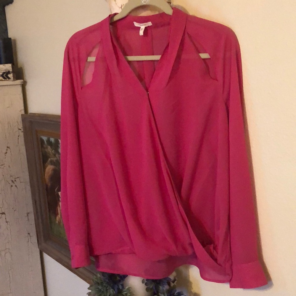 Maurices Blouse pink sheer